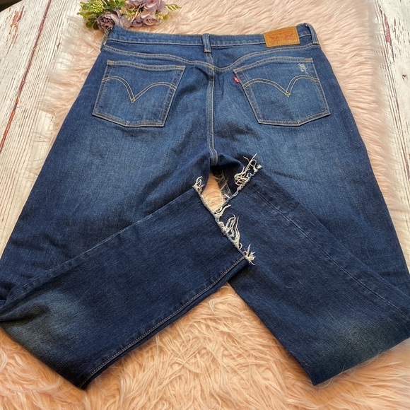Levi’s 501 Skinny Light Distressed High Rise Jeans sz 32 - Picture 12 of 13